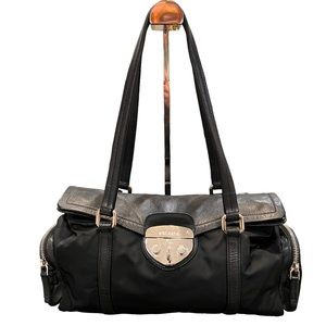 Prada Leather And Nylon Key Lock Bag